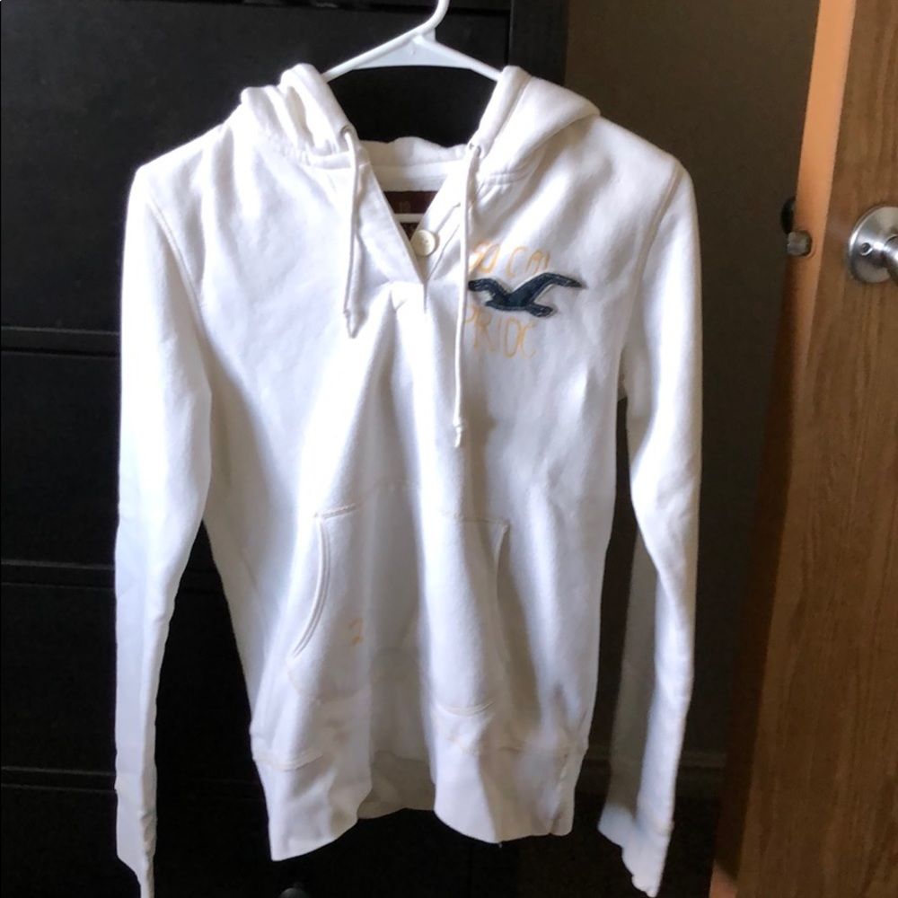 White Hollister hoodie